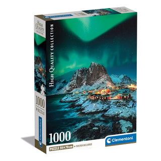 Clementoni 1000 brikker puslespil - Lofoten Island og Nordlys