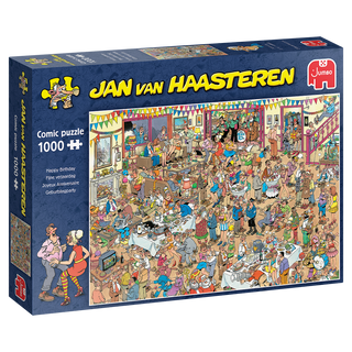 Jan van Haasteren 1000 brikker puslespil Happy Birthday