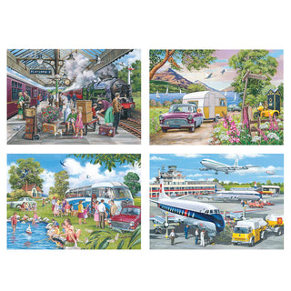 Going Places 4 x 500 brikker puslespil fra House of Puzzles