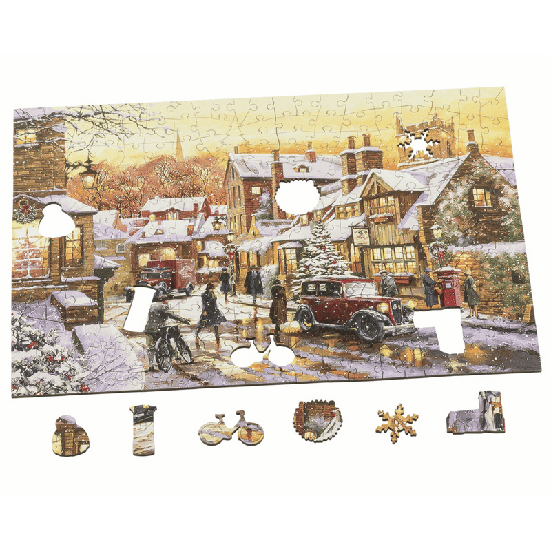 A Vintage Christmas træpuslespil med 250 brikker fra Wentworth Puzzles