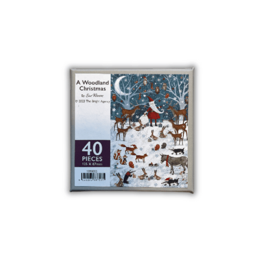 A Woodland Christmas minipuslespil i træ med 40 brikker fra Wentworth Puzzles