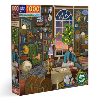 eeBoo 1000 brikker puslespil - Alchemist's Library