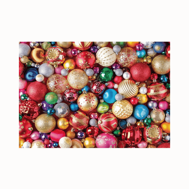 Christmas Baubles minipuslespil i træ med 40 brikker fra Wentworth Puzzles