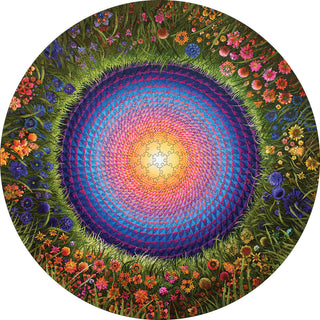 Flower Mandala 500 brikker rundt puslespil fra Pomegranate