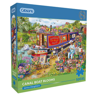 Canal Boat Blooms Gibson 500 XL brikker puslespil