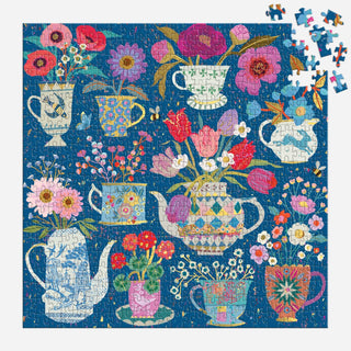 Potted Teacups - Galison 500 brikker puslespil