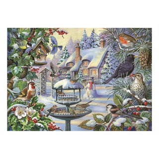 Winter Birds 500 XL brikker puslespil fra House of Puzzles