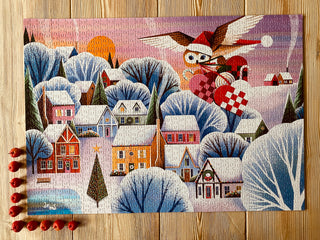 Pleated Hearts 1000 brikker julepuslespil fra Penny Puzzle