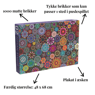 Mosaic Studio 1000 brikker puslespil fra Penny Puzzle