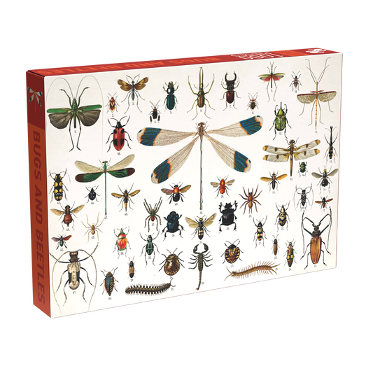 Bugs and Beetles 1000 brikker vintage puslespil fra Penny Puzzle