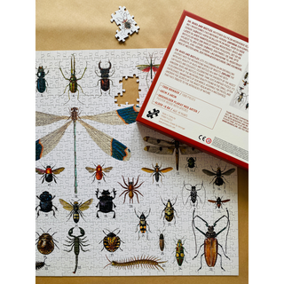 Bugs and Beetles 1000 brikker vintage puslespil fra Penny Puzzle