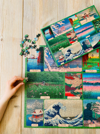 Japanische Drucke 1000 Teile Vintage-Puzzle von Penny Puzzle