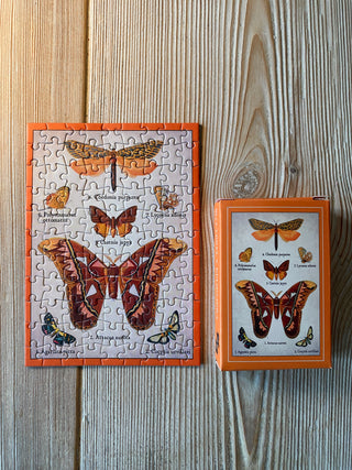 Butterfly Ephemera vintage minipuslespil med 99 brikker fra Penny Puzzle