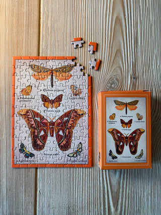 Butterfly Ephemera vintage minipuslespil med 99 brikker fra Penny Puzzle
