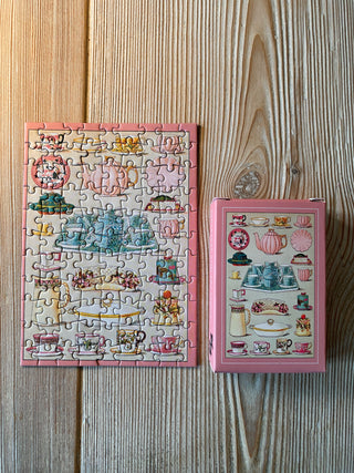 Breakfast and Tea China minipuslespil med 99 brikker fra Penny Puzzle