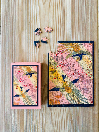 Sakura Phoenix 99-piece mini jigsaw puzzle from Penny Puzzle