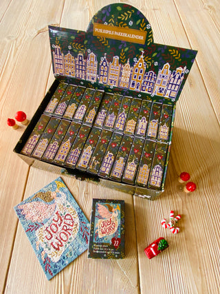 Puslespilskalender med 24 MiniJulePuslespil fra Penny Puzzle
