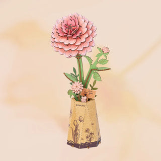 Pink Dahlia 93 brikker 3D-puslespil