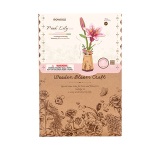 Pink Lily 124-Piece 3D Puzzle