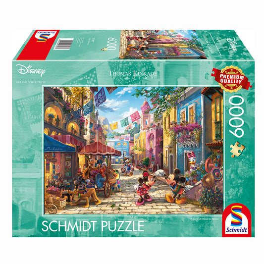 Mickey & Minnie in Mexico 6000 brikker puslespil af Thomas Kinkade for Disney