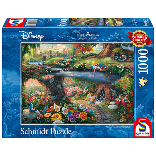 Alice in Wonderland 1000 brikker puslespil af Thomas Kinkade for Disney