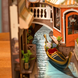 Romantic Venice Book Nook 110 brikker 3D-puslespil