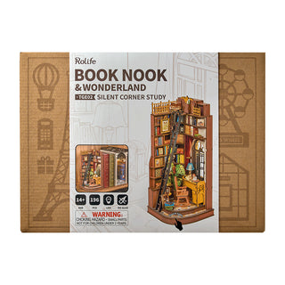 Silent Corner Study Book Nook 196 brikker 3D-puslespil