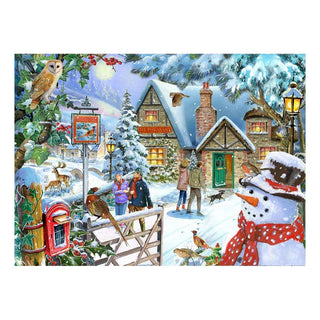 Snowman's View 1000 brikker puslespil fra House of Puzzles