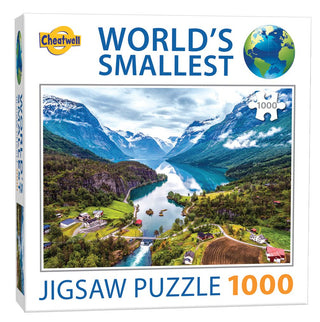 World's Smallest Fjords Norge 1000 minibrikker puslespil