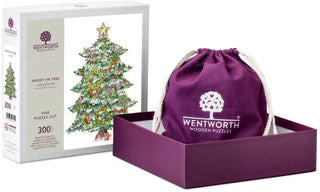 Snowy Fir Tree julepuslespil i træ med 300 brikker fra Wentworth Puzzles