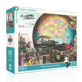 Trains Across America 1500 brikker puslespil - New York Puzzle Company