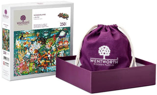 Wonderland puslespil i træ med 250 brikker fra Wentworth Puzzles