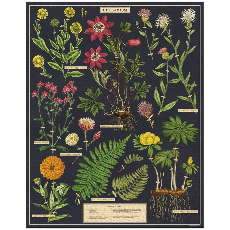 Cavallini vintage puslespil 1000 brikker - Smukt Herbarium