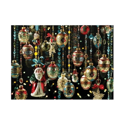 Køb Cobble Hill 1000 brikker julepuslespil - Christmas Ornaments fra Cobble Hill hos boxquiz.dk