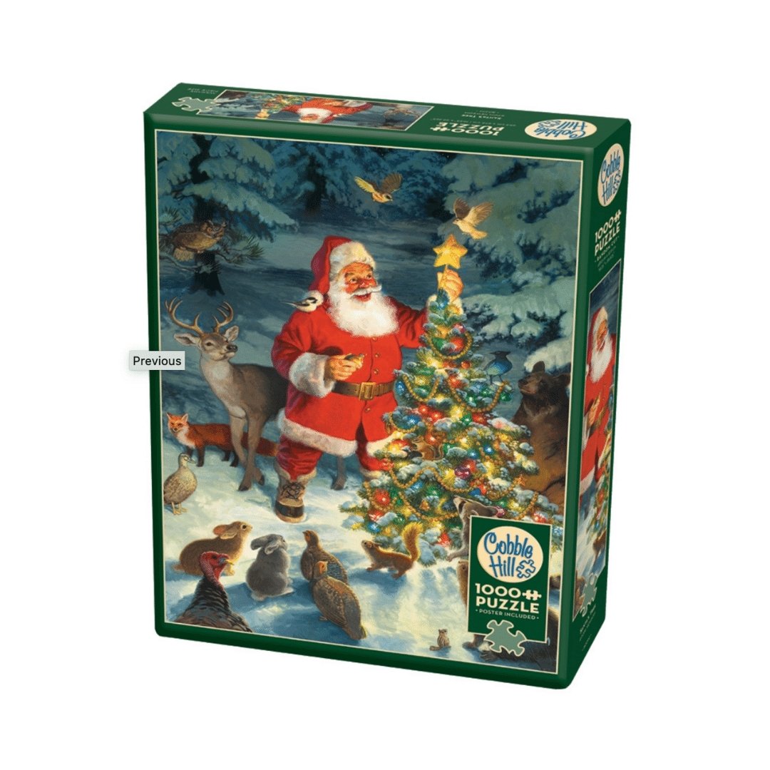 Køb Cobble Hill 1000 brikker julepuslespil - Santa's Tree fra Cobble Hill hos boxquiz.dk
