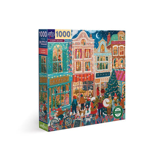 eeBoo 1000 brikker puslespil - A Happy Holiday