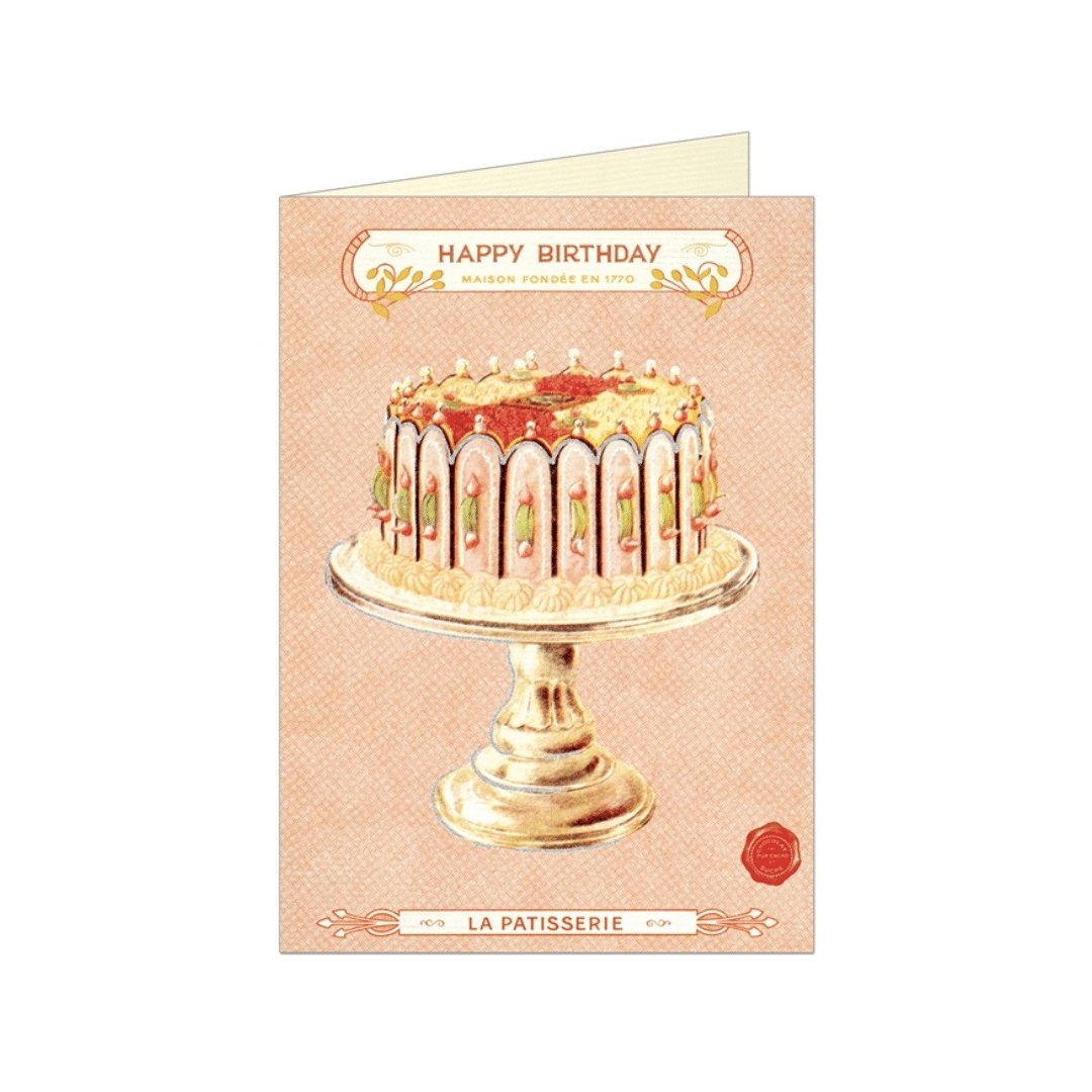 Fødselsdagskort Happy Birthday fantastisk flot kage