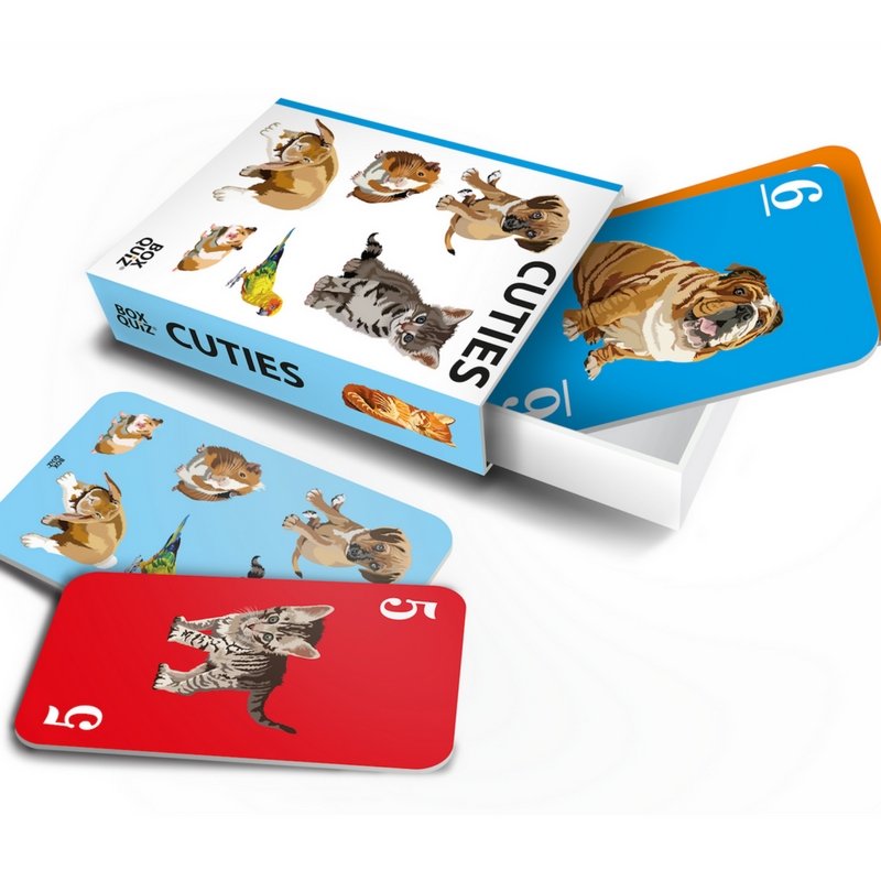 Sjovt kortspil Cuties med søde kæledyr