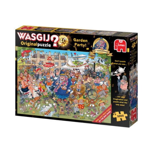 Køb Wasgij Original 40, 1000 brikker puslespil Garden Party fra Wasgij hos boxquiz.dk